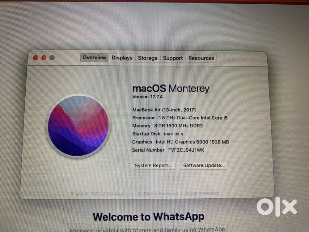 MacBook Air for sale 13 inch 2015 and 2017 models