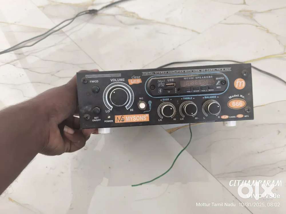 Amplifier and subwoofer full working and good condition