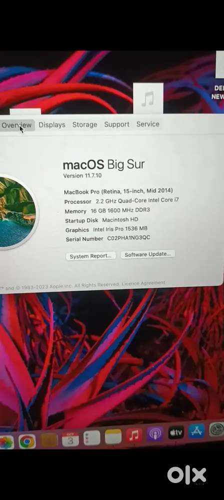 MacBook pro mid2014 15inch