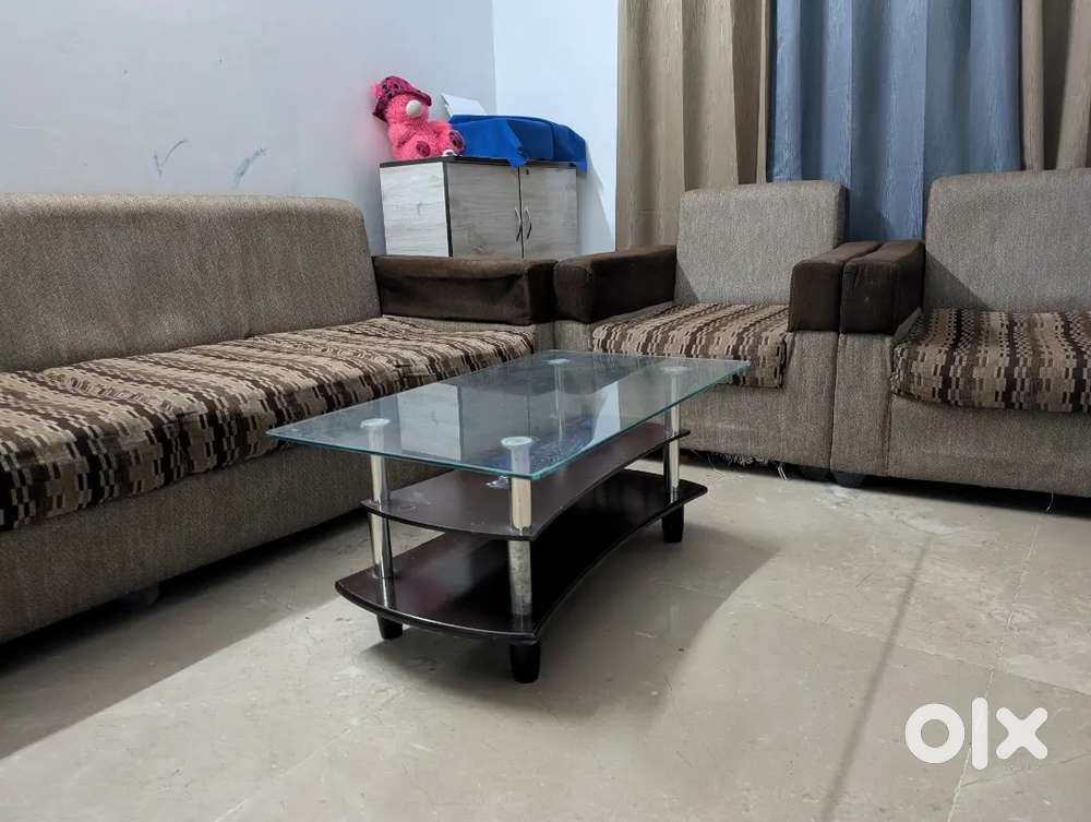 3+1+1 sofa and center table