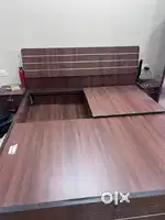 King size bed, matress and side tables