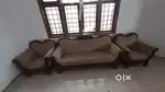 Sofa set.. Wooden frame good cushions comfortable seating