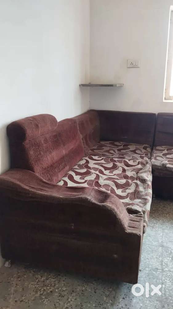 L-shape  2x2x1 Seater Sofa – Repairable, Budget Friendly