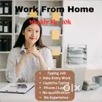 Typing Work| Part time Work| Weekly Payment