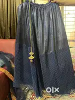 Lehenga half cancan velvet top with lace net dupatta