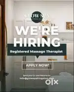 Part Time Job opening for Body Massage Therepy