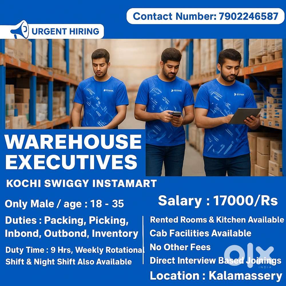 Swiggy Warehouse Urgent Hiring