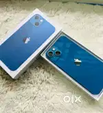 iPhone 13 blue with also accessories emi also available