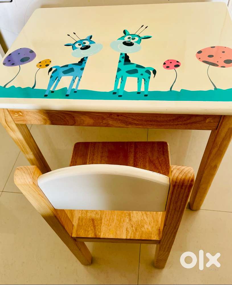 Branded solid wood kids table chair set