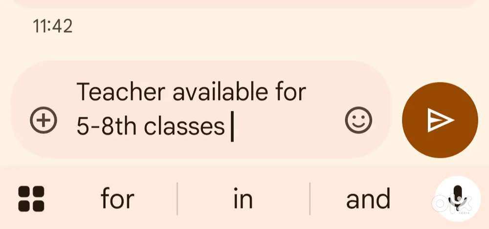 Teacher available for 5-8th classes