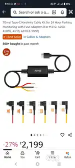 70 mai car dashcam hardwire kit. Brand new. Not used.
