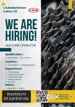 Machine operator / trainee / Technicine / Electricine