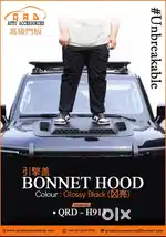 Car universal bonnet scoop abs plastic piano black unbreakable