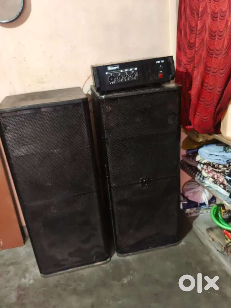 Double 15 speaker with amplifier stranger 701 wtt