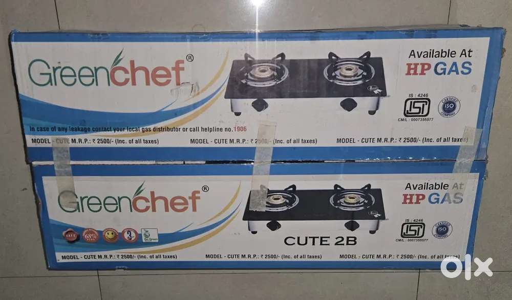 Glass Gas stove with 2 burner premium condition