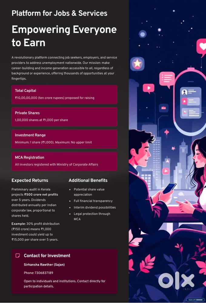 Significant Business Opportunity with High Income Prospects