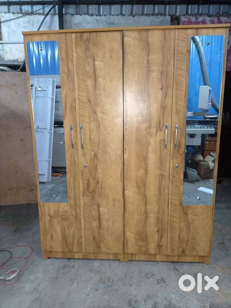 OUR MOST SELLING PRODUCT 4 DOOR WARDROBE WITH MIRROR IN FREE SHIPPING