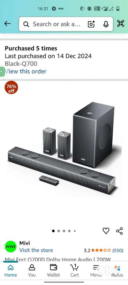 bass Speaker, MIVI black Q700