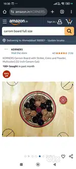 New carrom board- korners full size-32 inch