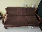 3 seater wooden sofa