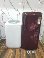 Combo: lg single door refrigerator & Haier top load washing machine@