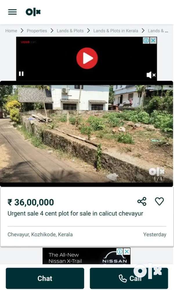 4 cent houseplot for sale in calicut chevayur