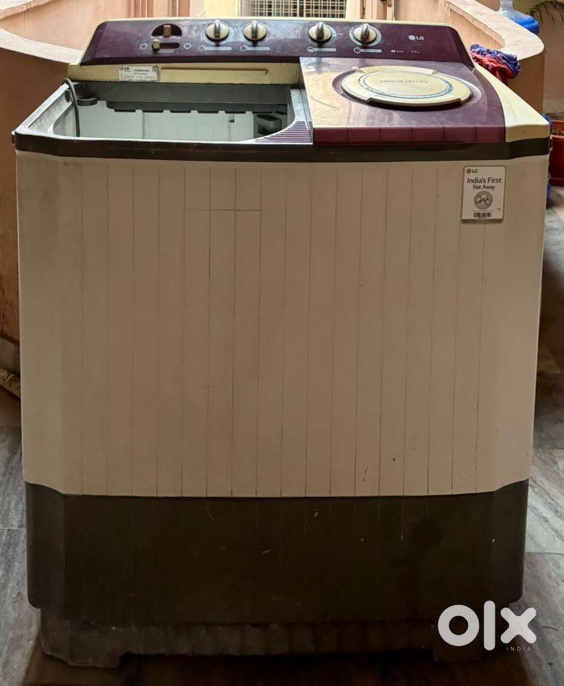 LG 9.5Kgs Semi-Automatic Washing Machine Works Perfectly,1 Cap Missing