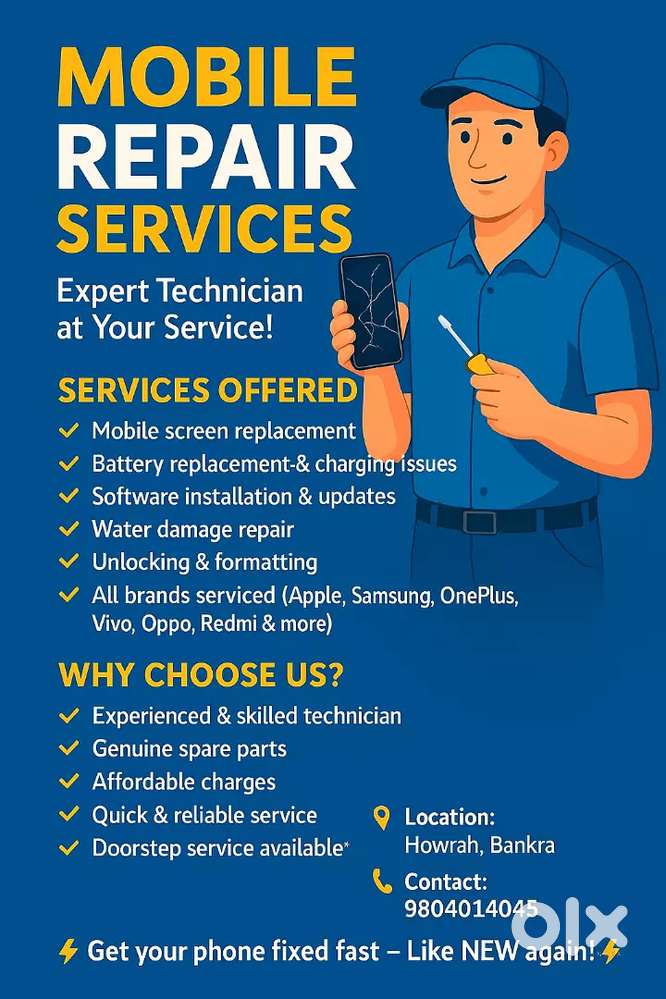 Mobile repair technician reqd. for mobile accessories shop