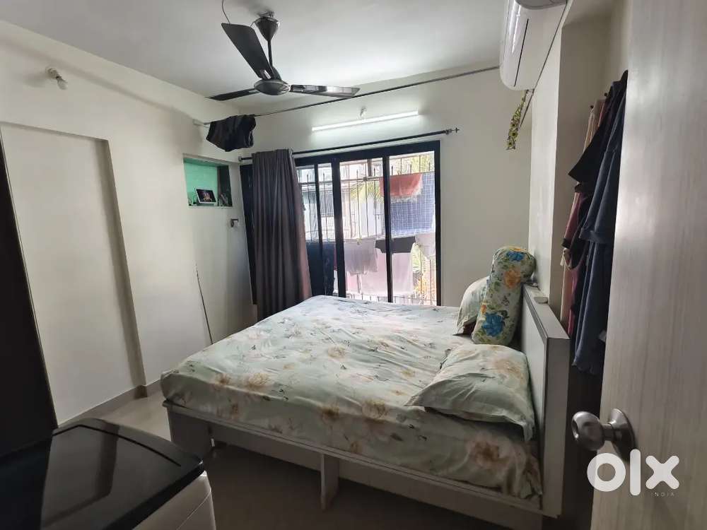 Plywood Double Bed with mattress.