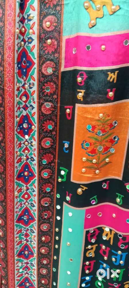 Jaipuri Dupatta with glass & pearl hand work