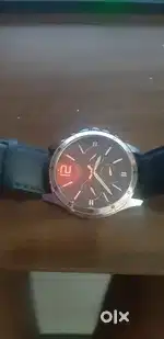 Casio leather strap watch