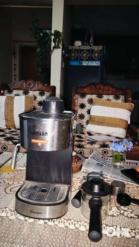 Espresso कॉफी मेकर  Inalsa Bonjour  कम इस्तेमाल  फुल सेट