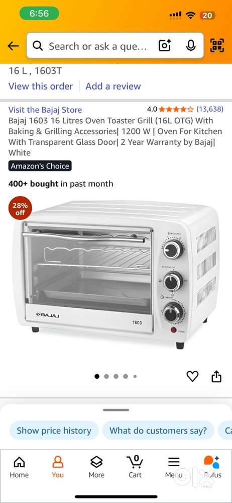 Bajaj oven OTG