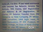 Tax Consultant - Income Tax & PF