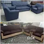 Emboss trendy design fabric sofa set
