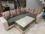 five siter sofa with table and cushan