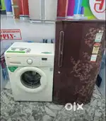 LG single door flower design meroon colour fridge LG white colour W/M