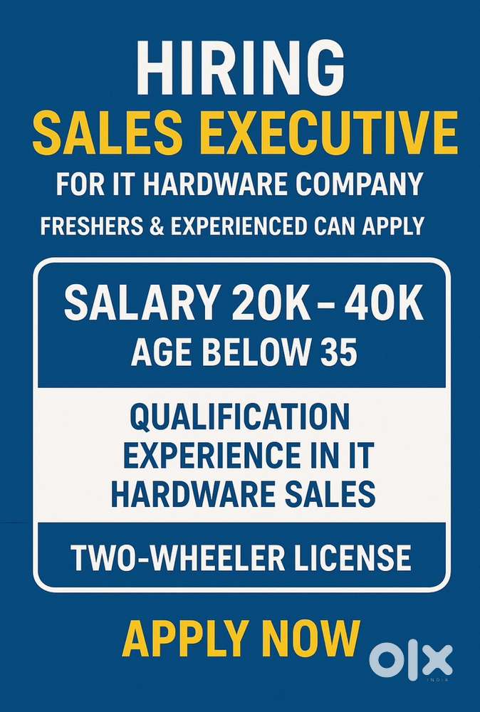LEADING COMPUTER HARDWERE COMPANY LOOKING SALES EXICUTIVE