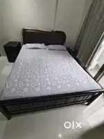 Metal bed with storage
