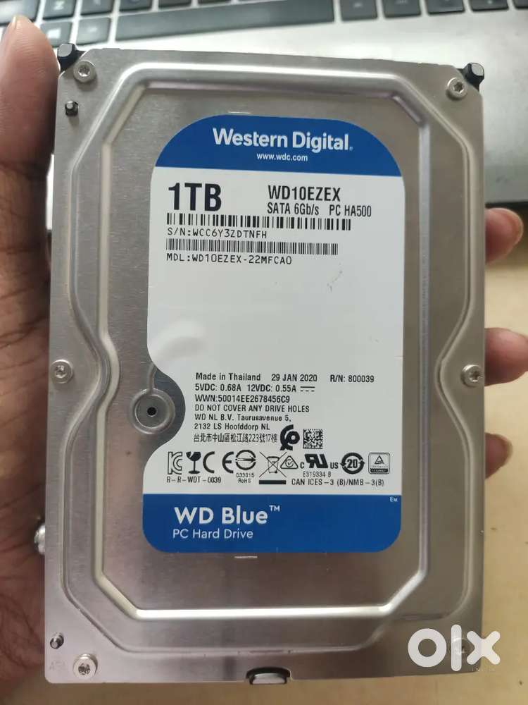 WD Blue 1TB 7200 RPM HDD – Excellent Condition