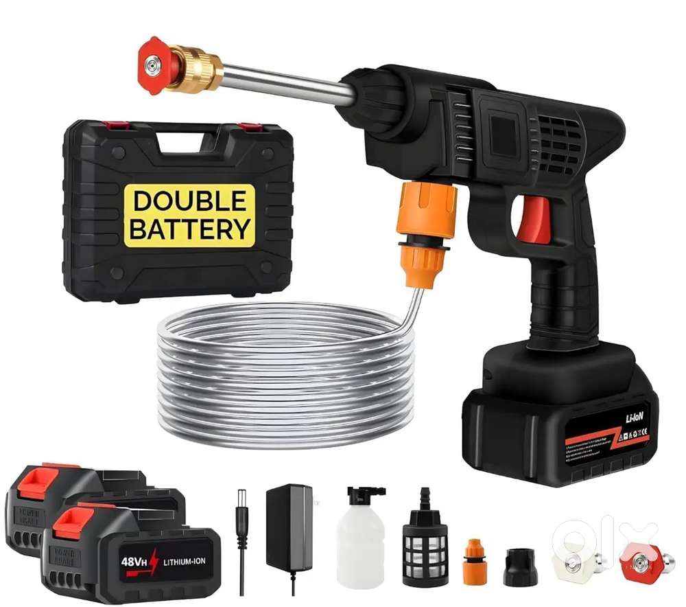 Free Home Delivery - Car & Bike Portable Pressure Washer two Batteries