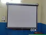 Benq projector and screen along with wall mount stand and 15 mtr wire