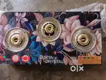 Surya Gas Stove 3 Burner, Manual Ignition |Glass Manual Gas Stove