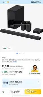 Soundbar sony H-T s40R