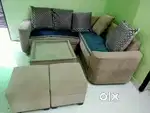 Sofa set with table and 2 small table