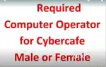 Computer operator for cyber cafe