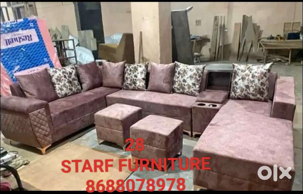 Brand new model U shape sofa with launger available in starf furniture