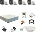 Hikvision 2mp full hd night vision cctv camera setup qty.4