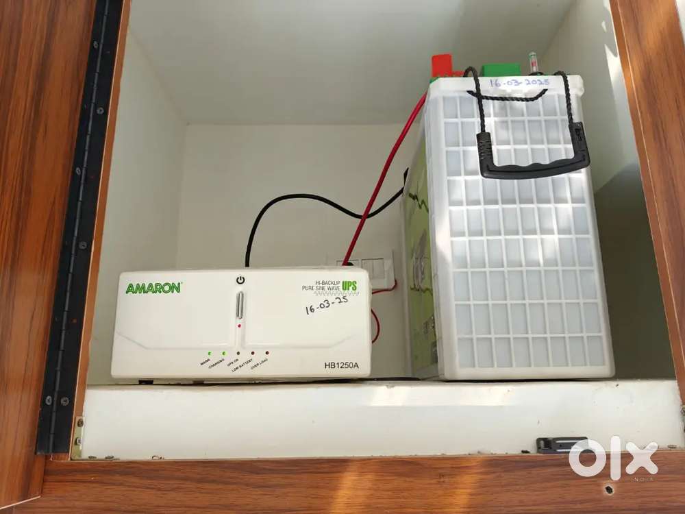 1250 VA Inverter and 200AH Tall Tubular Battery
