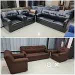Oriental design fabric sofa set